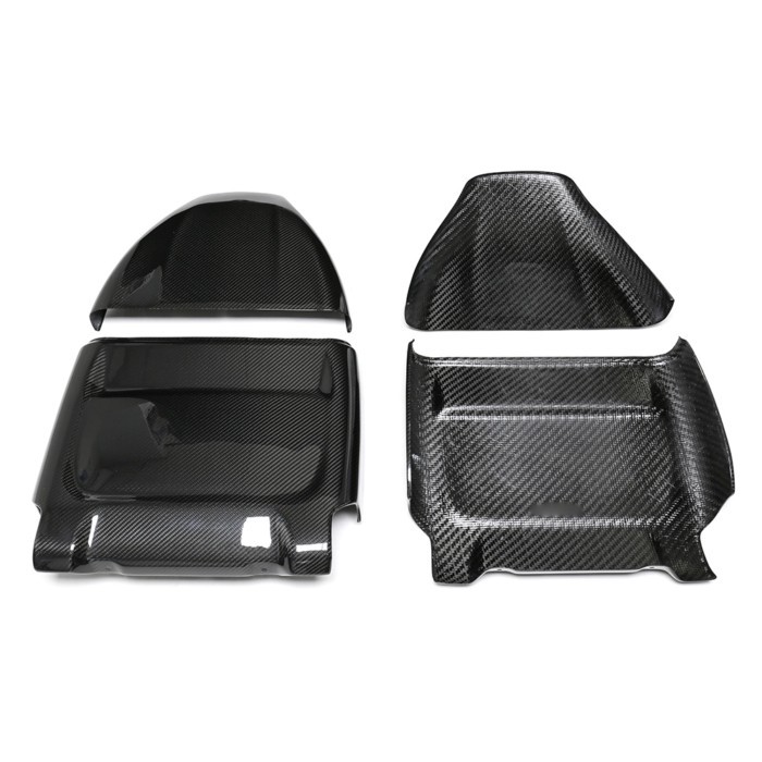for BMW F90 M5 F95 X5M F96 X6M 2018+ Dry Carbon Fiber Car Seat back Cover Trim Decoration Stickers Seat Back Cover FRP