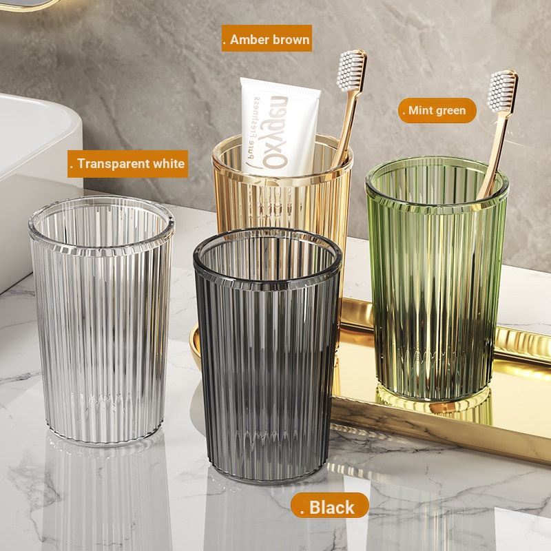 Toothbrush Cup Mouthwash Cup Tooth Cup Household Tooth Cylinder Couple Light Luxury Family Three Mouth Four Mouth Family Set Simple