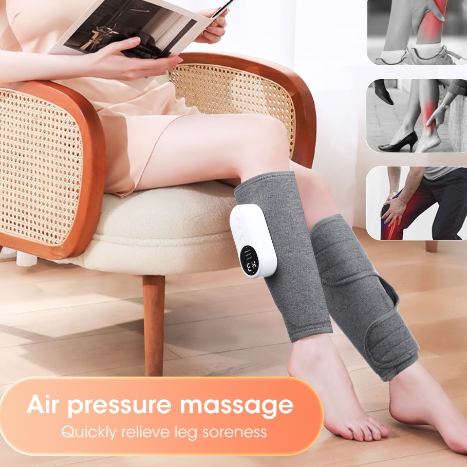 Agdoad Wireless Household Leg Massager One Piece Electric Calf Massage Device Air Pressure Massage Hot Compress Relax Leg Muscles