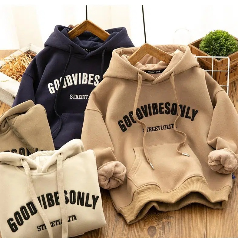 Men's Hoodie Oversized Korean Pullover Hooded Sweatshirt Fashion College Letters Printed Long Sleeve Plus Velvet Couple Clothes