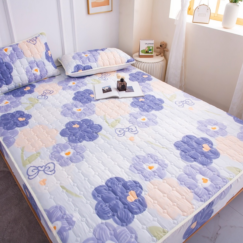 bedsheet quilted cover high quality quilted pillowcase floral design