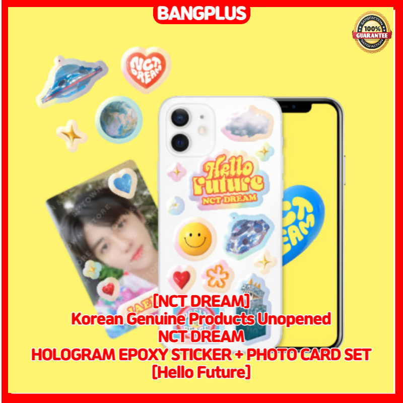 [NCT DREAM] Korean Genuine Products Unopened NCT DREAM HOLOGRAM EPOXY STICKER + PHOTO CARD SET [Hello Future]