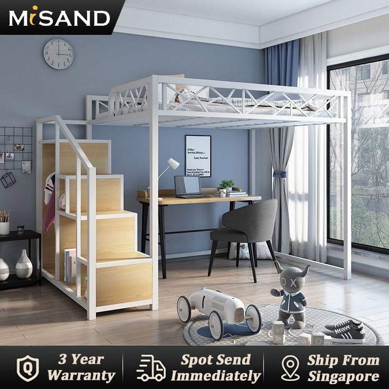 Loft LKJHG POP 12356 SSGGJ POP Simple Iron  Bunk Multifunctional Single Bed Suitable For BTO HDB / Children's Room /  OP