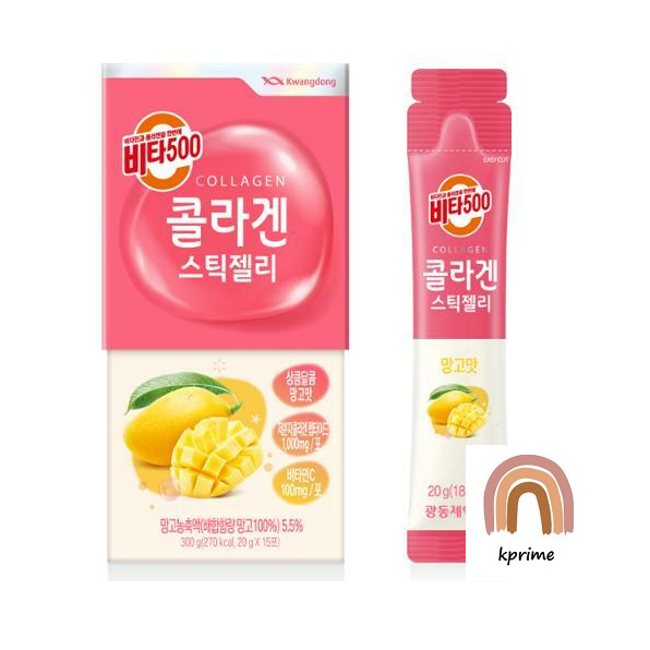 [KPRIME] Kwangdong Vita 500 Collagen Stick Jelly 20 g × 15 bags