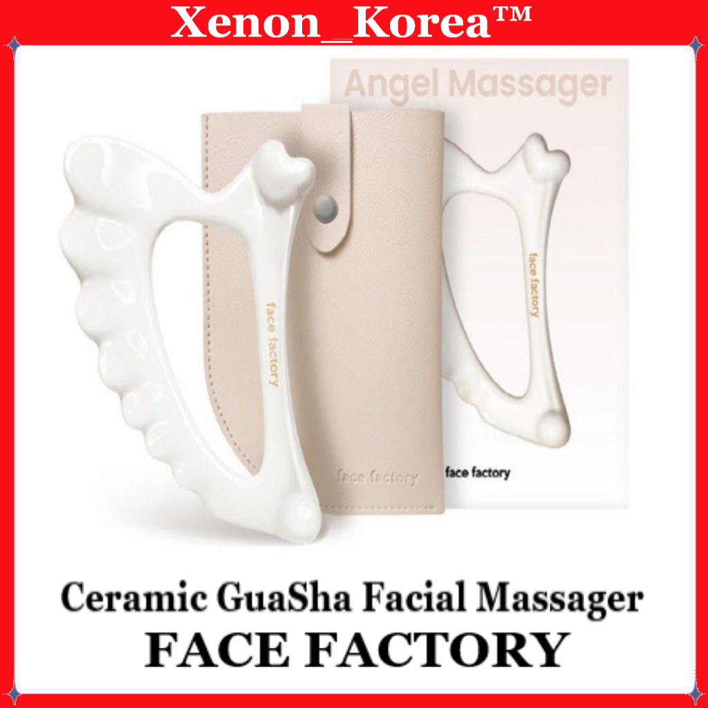 [FACE FACTORY] Angel GuaSha Facial Massager/ Daily massager/ Made in Korea/ 100% White Clay