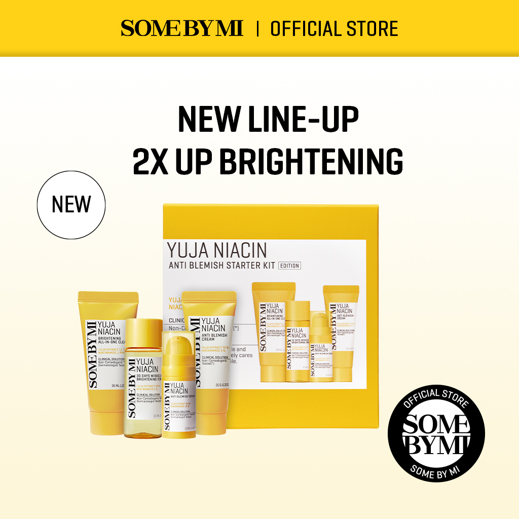 [SOME BY MI] NEW Yuja Niacin 30 Days Brightening Starter Kit (Cleanser30ml/Toner30ml/Serum10ml/ Cream20g) [Niacinamide&Vitamin, Brightening Moisturizer, Travel Size Package]