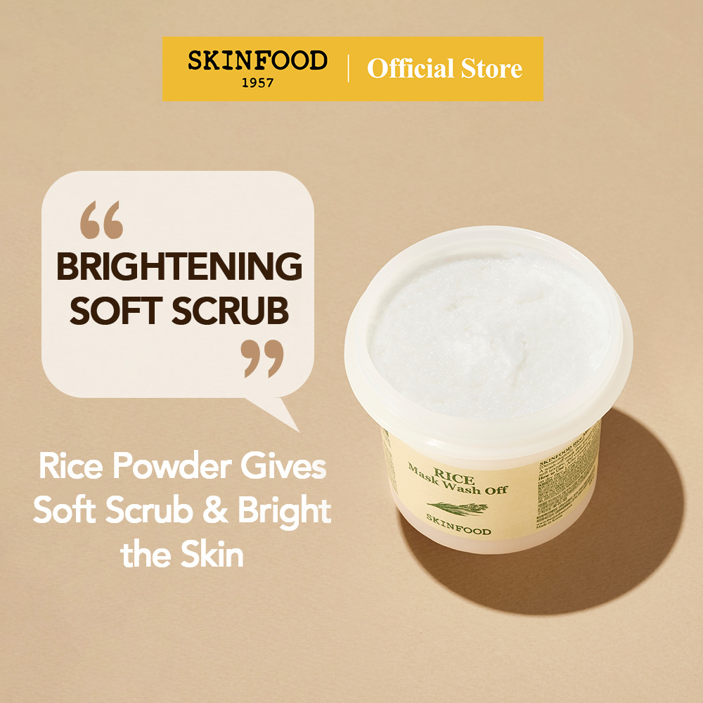 [SKINFOOD Official] Rice Mask Wash Off 120g / Soft & Nourishing Exfoliator and Freckle Proactive