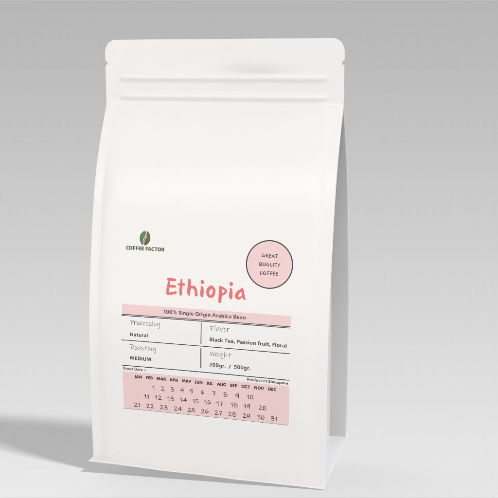 100% Single Origin Arabica Coffee Bean - Ethiopia (Whole Coffee Bean) 200g/500g