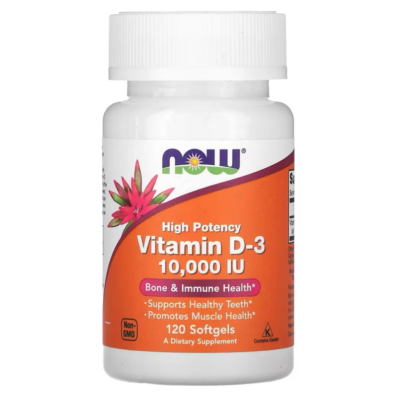 ✅READY STOCK✅Now Foods, Vitamin D-3, 10,000 IU, 120 Softgels, Vitamin D3 10000IU
