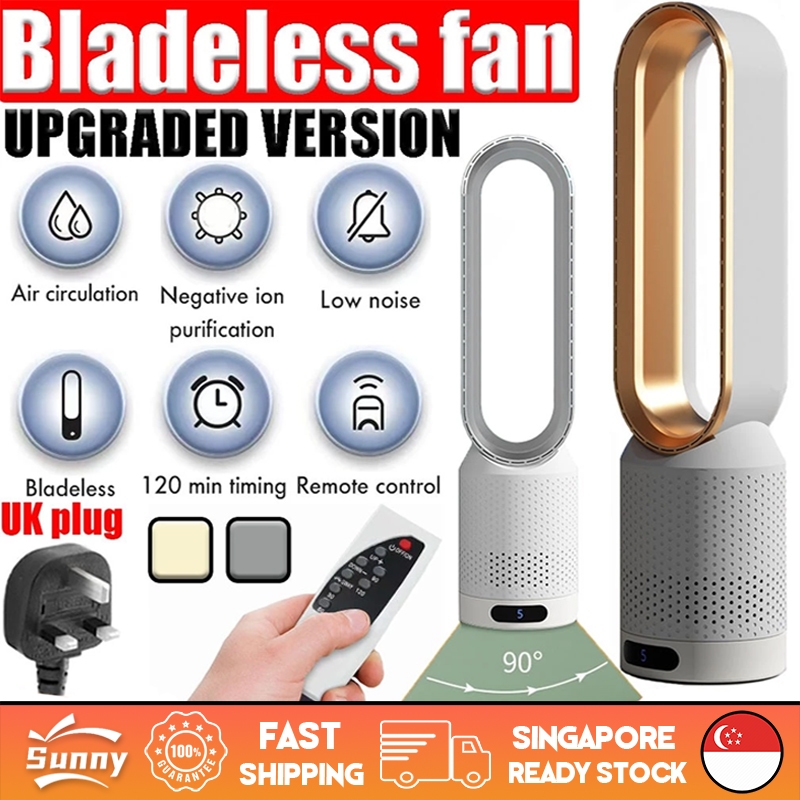 20 Inches Household Fan Bladeless Standing table Fan Negative Ion Air Purification Touch Screen Fan 220V Bladeless Fan