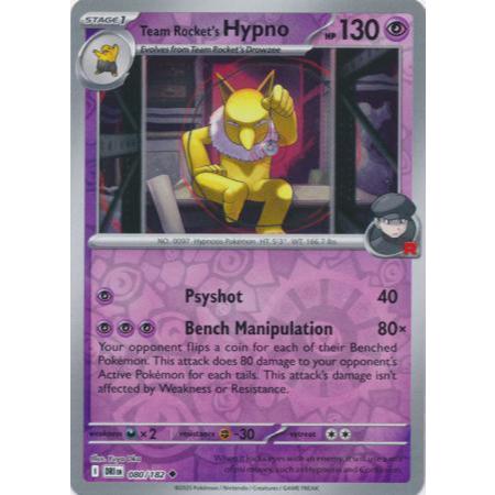 Team Rocket's Hypno - 080/182 - Uncommon Reverse Holo Scarlet & Violet: Destined Rivals Reverse Holo Singles