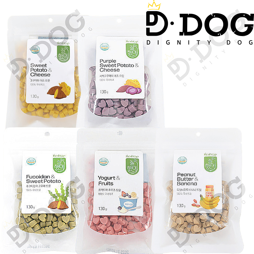 【 GOOD JOB 】 잘했어 130g/260g Dog Treat Soft and Chewy Chew for Pet Snuffle Training Dogs Treats Vegetable & Fruits Ingredients Pet Food