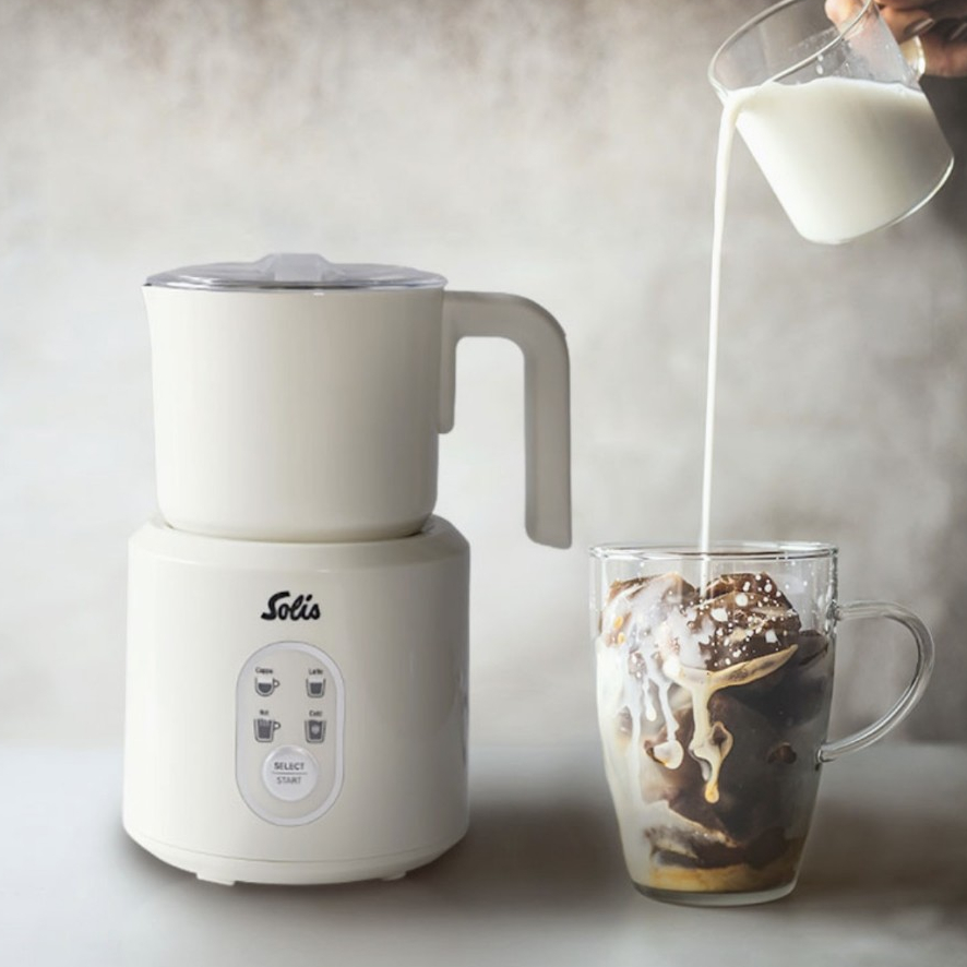 SOLIS Electric Milk Frother by SWISS Cafe Latte Steamer Super Creamy Milk Foamer / from Seoul, Korea