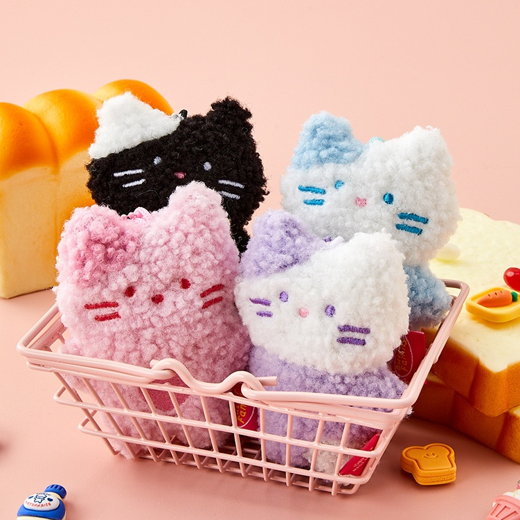 [Butter Shop] Korea Character Butter Family Milk-Cat Boucle Plush Doll Keychain/Keyring/Bag Accessories _4Colors