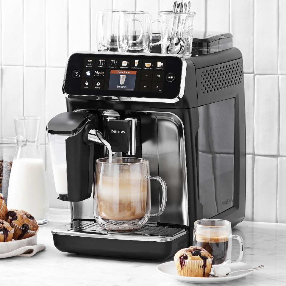 PHILIPS 5400 series Fully Automatic Espresso Machine with LatteGo Milk Frother EP5447/93, 12 coffee presets Auto Grinder Coffee Maker / from Seoul, Korea