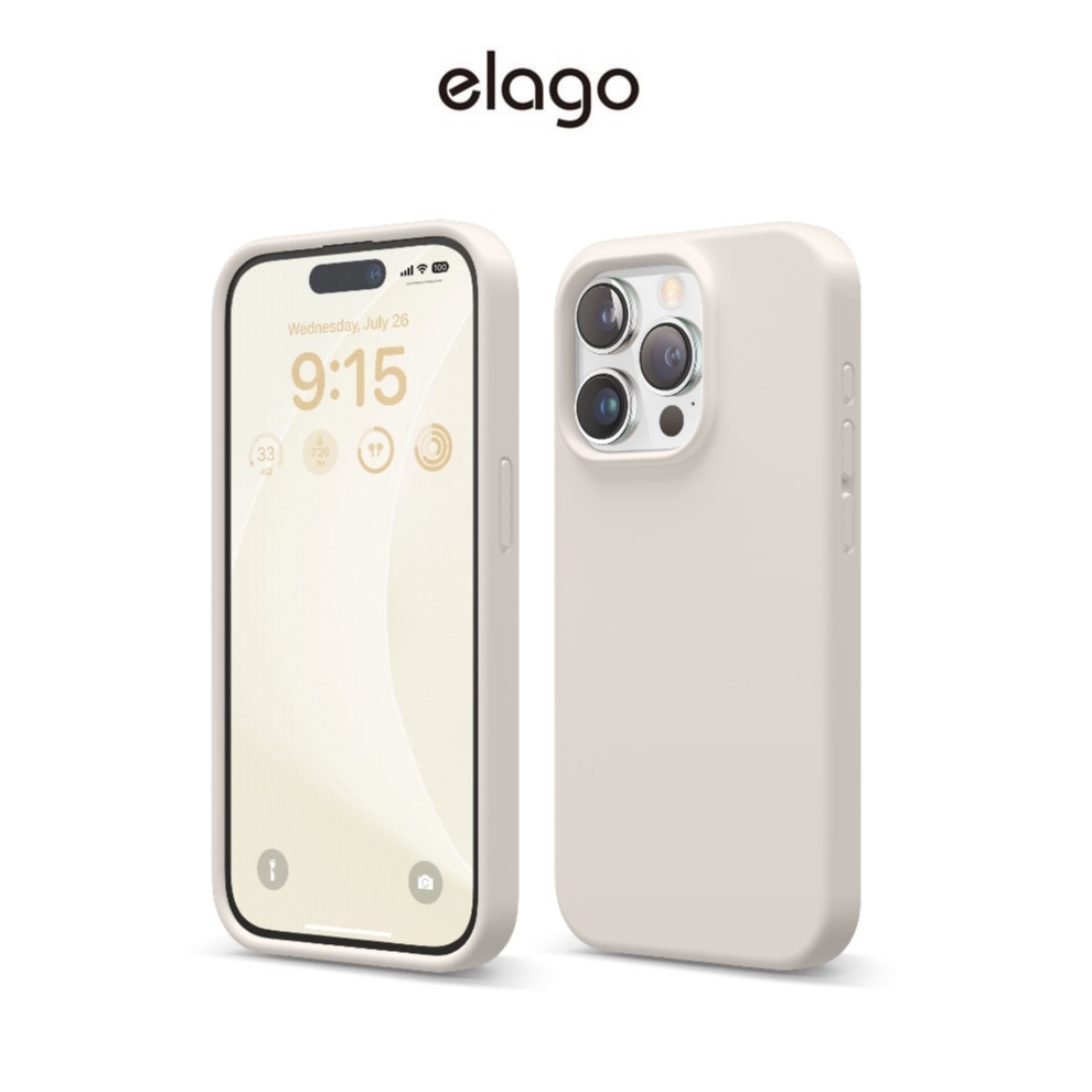 elago iP15 Pro (6.1 inch) Premium Liquid Silicone case Compatible for iPhone 15 Pro Case, 25 Colors, Full Body Camera Protective Cover, Shockproof, Anti-Scratch Soft Microfiber Lining, 6.1 inch