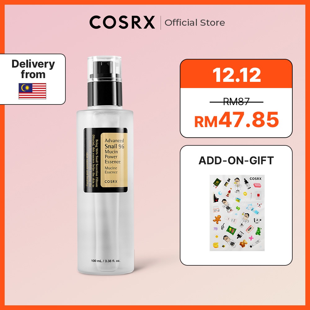 [COSRX OFFICIAL] Advanced Snail 96 Mucin Power Essence 100ml, Snail Secretion Filtrate 96.3%, for Anti-aging & Nourishing, Wrinkle Improvement