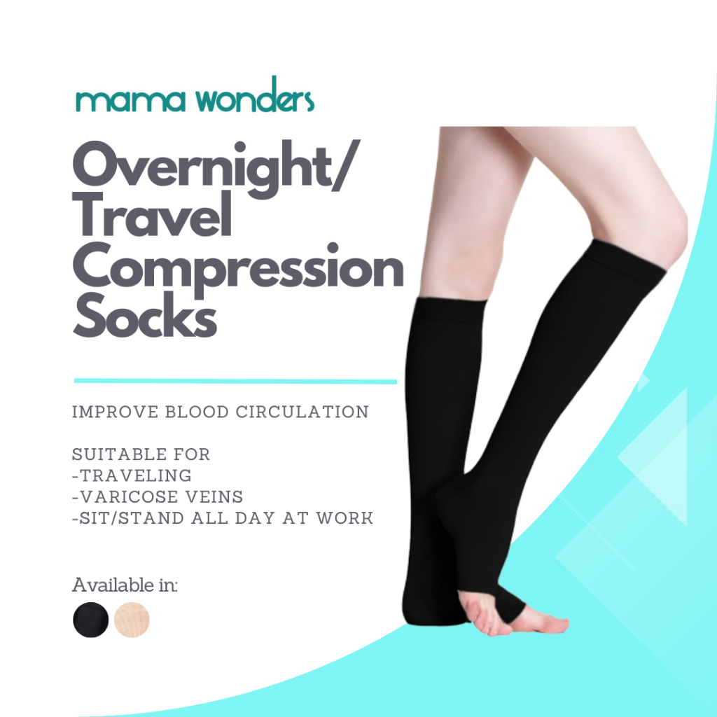 Mama Wonders | Maternity Overnight Pregnancy/Flight Compression Socks