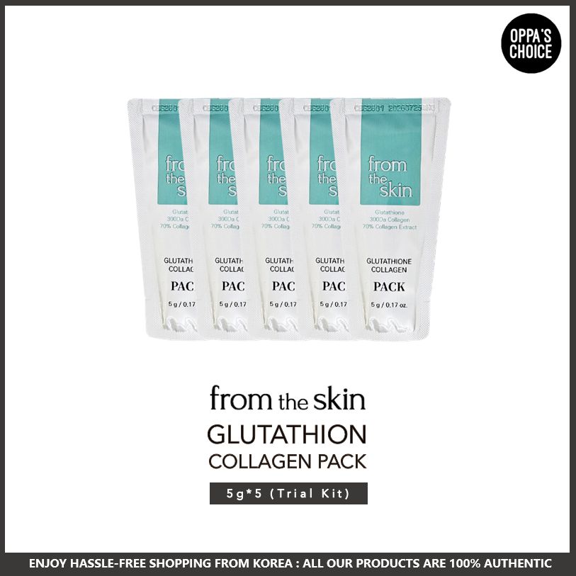 [READY TO SHIP] FROM THE SKIN (BIOMOA) GLUTATHIONE COLLAGEN PEEL OFF PACK 5g*5 TRIAL KIT