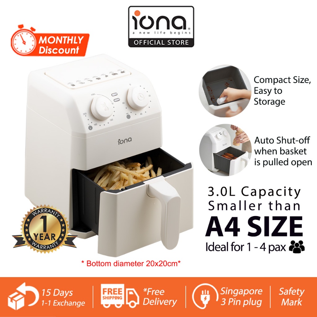 IONA 3L Small Mini Air Fryer AirFryer | 空气炸锅 空气炸锅 - GLAF1230