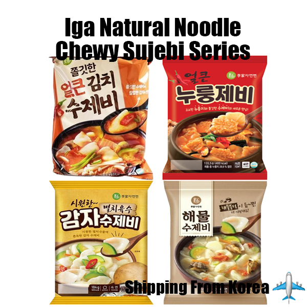 [Iga Natural Noodle] Chewy Sujebi Korean Food｜Spicy Kimchi / Seafood / Nurungji / Potato