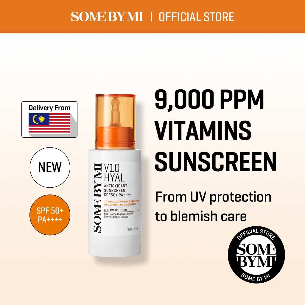 [SOME BY MI] V10 Hyal Antioxidant Sunscreen SPF50+ PA++++ 40g [Anti-oxidant, anti-aging, Moisture Essence, Suncream, Sunblock, Suncare, Dermatologist tested]