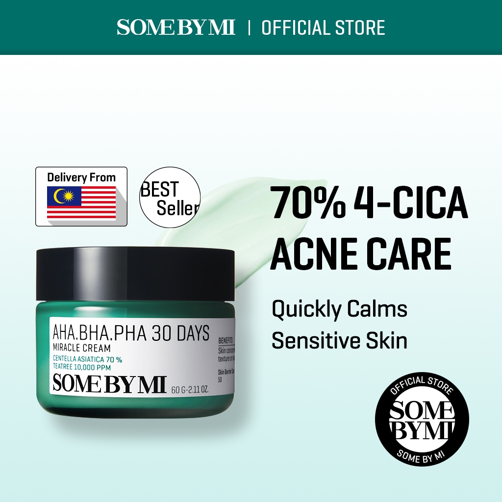 [SOME BY MI] AHA.BHA.PHA 30 Days Miracle Cream 60g [Acne Calming Moisturizer, Hydrating Cream, Pore&Sebum care]