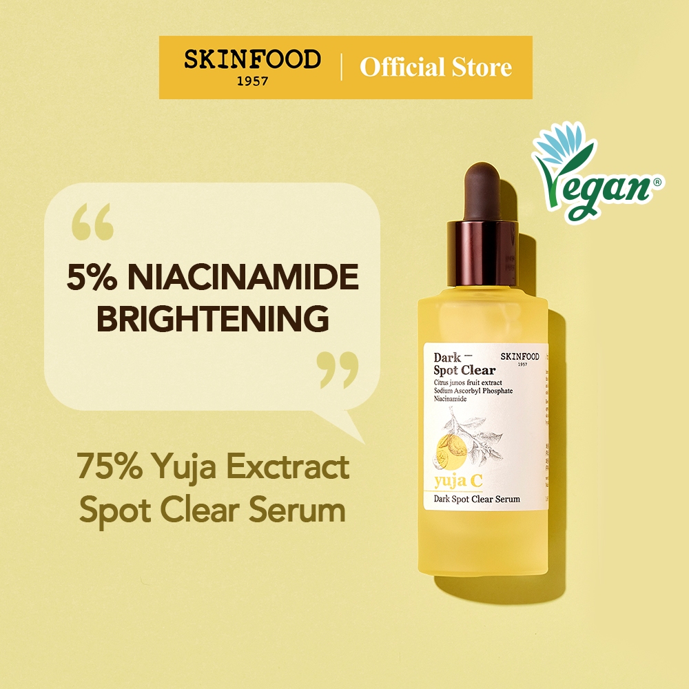 [SKINFOOD Offiical] Yuja C Dark Spot Clear Brightening Serum 50ml / 75% Yuja Extract with Niacinamide & Panthenol Blemish Care Serum