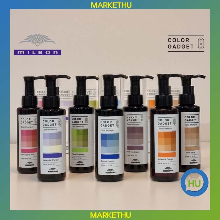 [MILBON] Color Gadget Hair Shampoo 7 Types 150ml Lavender Purple, Milk Tea Greige, Camel Beige, Blueberry Ash, Pistachio Green, Strawberry Pink, Valencia Orange