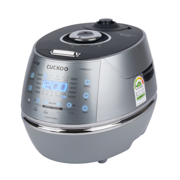 Cuckoo IH Electric Pressure Rice Cooker for 6 People Silver Stainless Steel