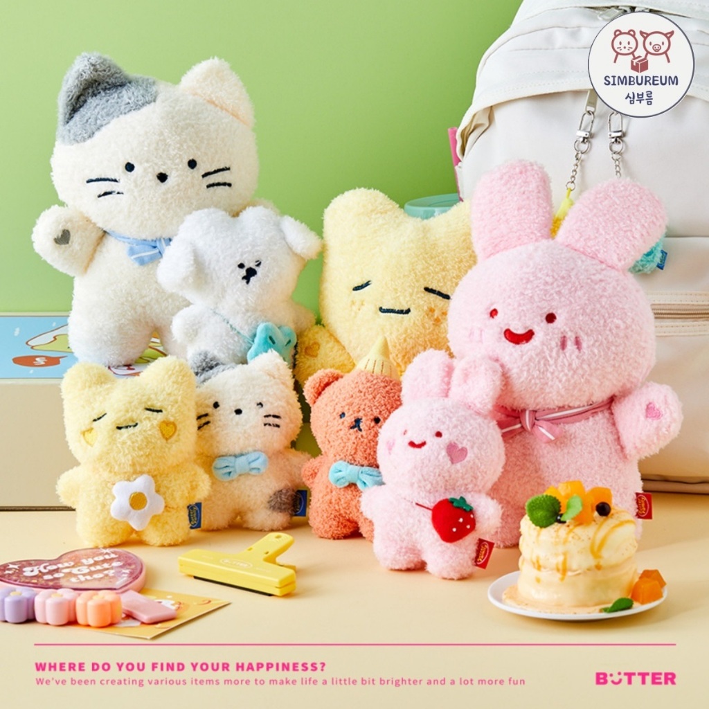 [Butter Shop ] Korea Butter Family Picnic Standing Plush Doll / Soft Doll