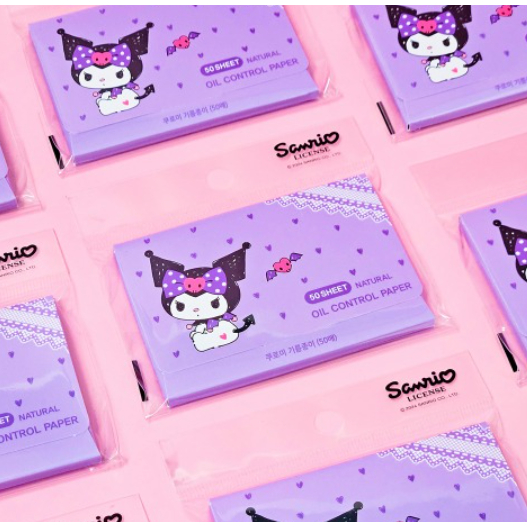 [Sanrio] Oil Clear Sheet Oil Control Film Cinammoroll Kuromi OIL CONTROL SHEET