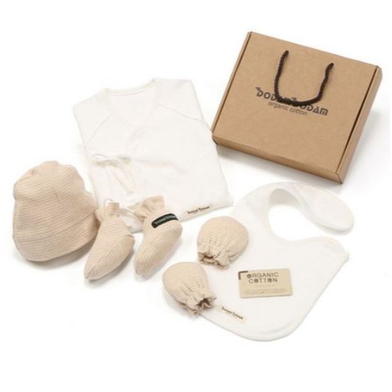Dodam Dodam Made in Korea 5 Piece Organic Newborn Gift Set