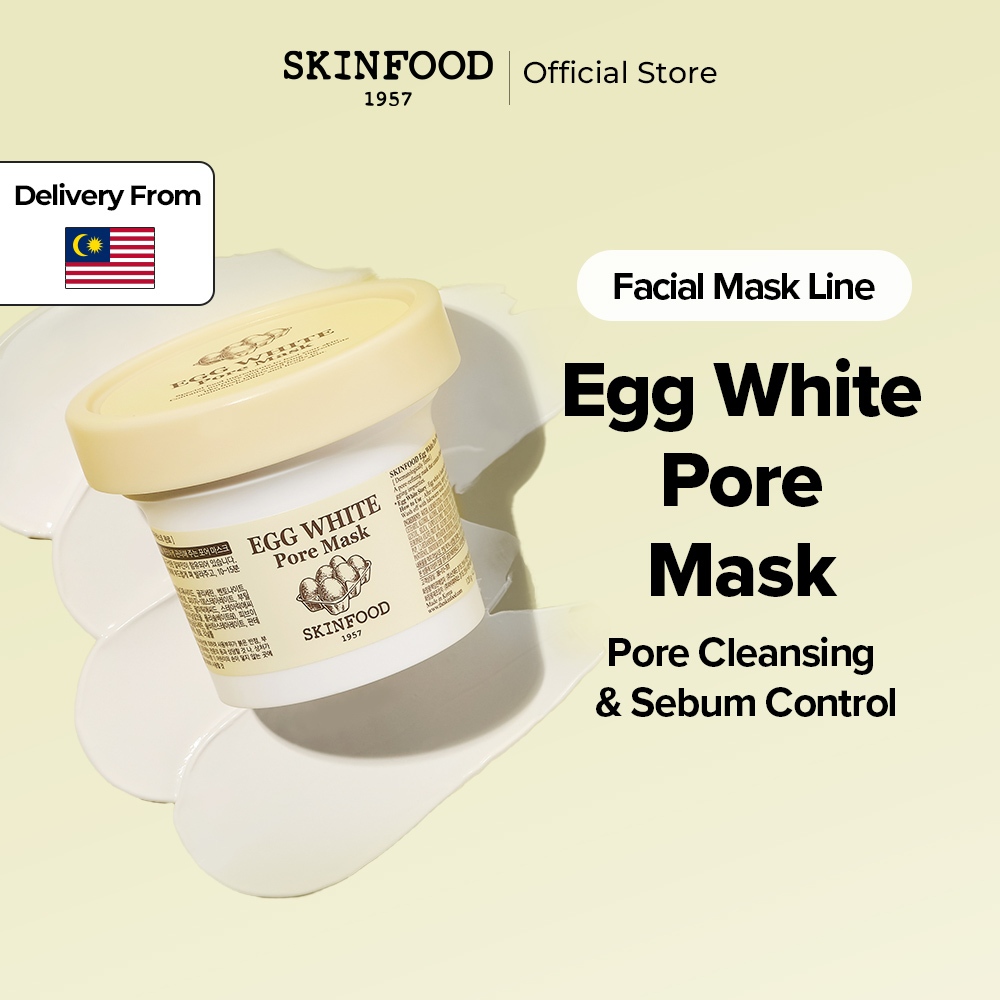 [SKINFOOD Official] Egg White Pore Wash Off Mask 120g / Pore Refining / Eliminate Pore-Clogging impurities / Smooth Skin