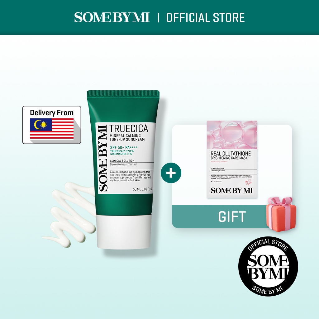 [SOME BY MI] Truecica Mineral Calming Tone up Suncream 50ml [Sunblock Sunscreen, Instant Brightening, UV protection, Mild Sun care]