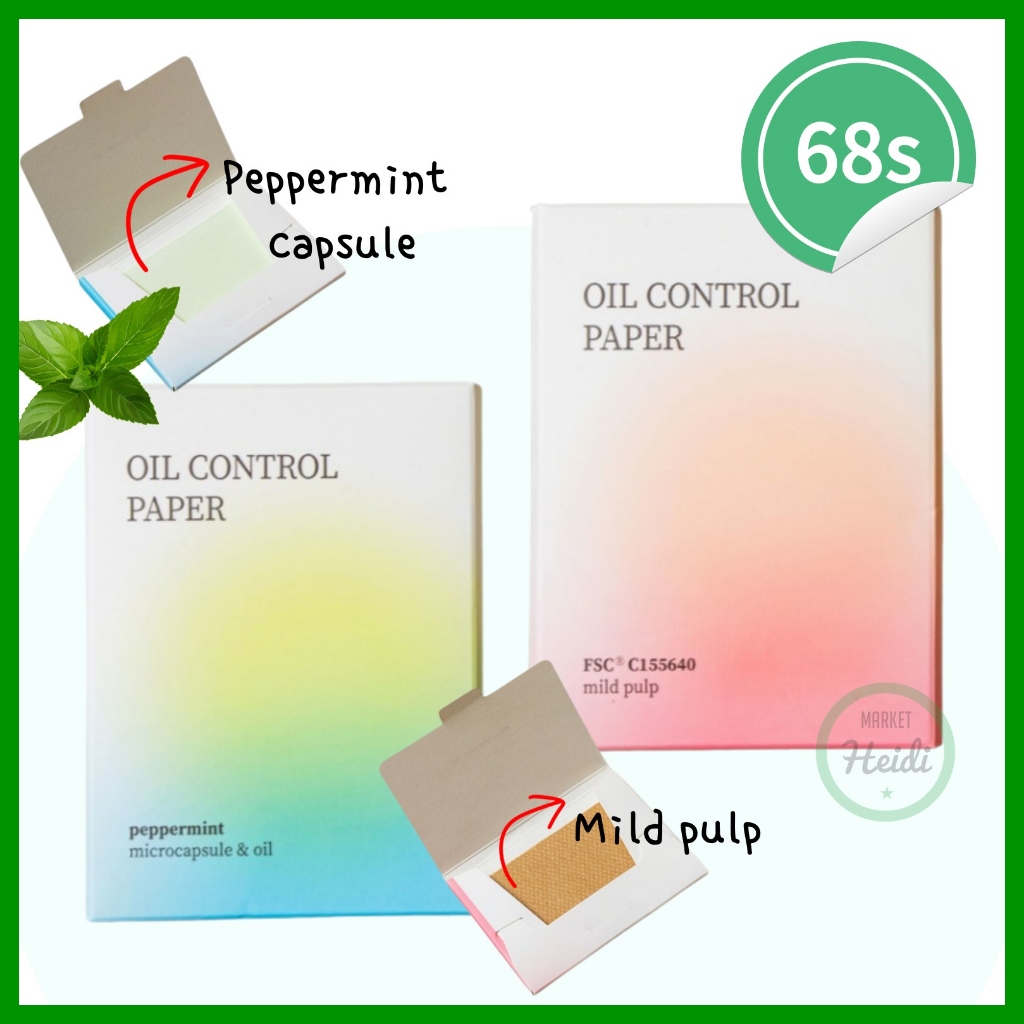 KOREA Oil Control Paper 80s / Peppermint Capsule Oil Control Film / Mild Pulp Oil Control Paper