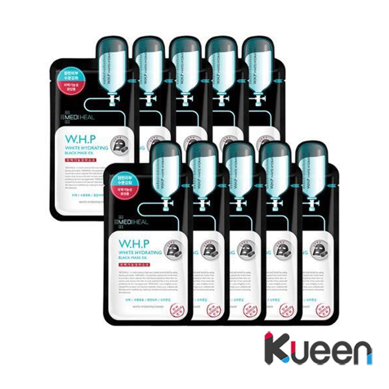 [MEDIHEAL] W.H.P White Hydrating Black Mask Sheet EX 10ea / Shipping from Korea