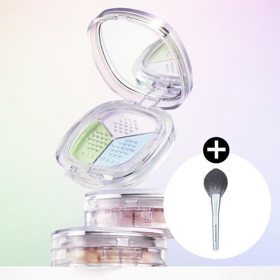 [WAKEMAKE] Stay Fixer Multi Color Powder(3 Colors)+Powder Brush + Free Mask Pack