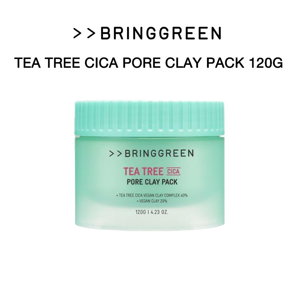 BRING GREEN | Tea Tree Cica Pore Vegan Clay Pack 120g korean skincare | K-Beauty