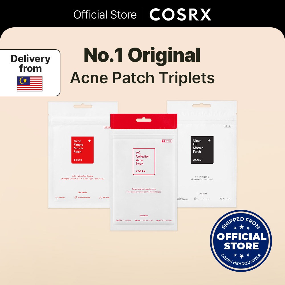 COSRX Acne Pimple Master Patch (24 Patches) | AC Collection Acne Patch (26 Patches) | Clear Fit Master Patch (18 Patches) | Hydrocolloid 100%