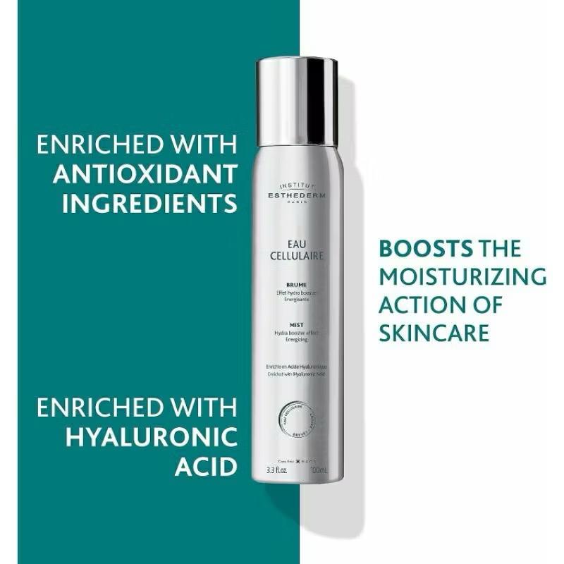 INSTITUT ESTHEDERM Cellular Water Hyaluronic Acid Deep Hydration Face Mist | French Dermatologist Skincare