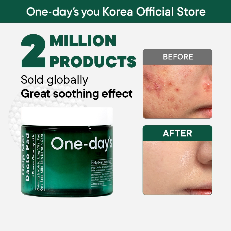 [ONE DAY'S YOU] Help Me Facial Beauty Korean Dacto Toner Pad (60 Pads)