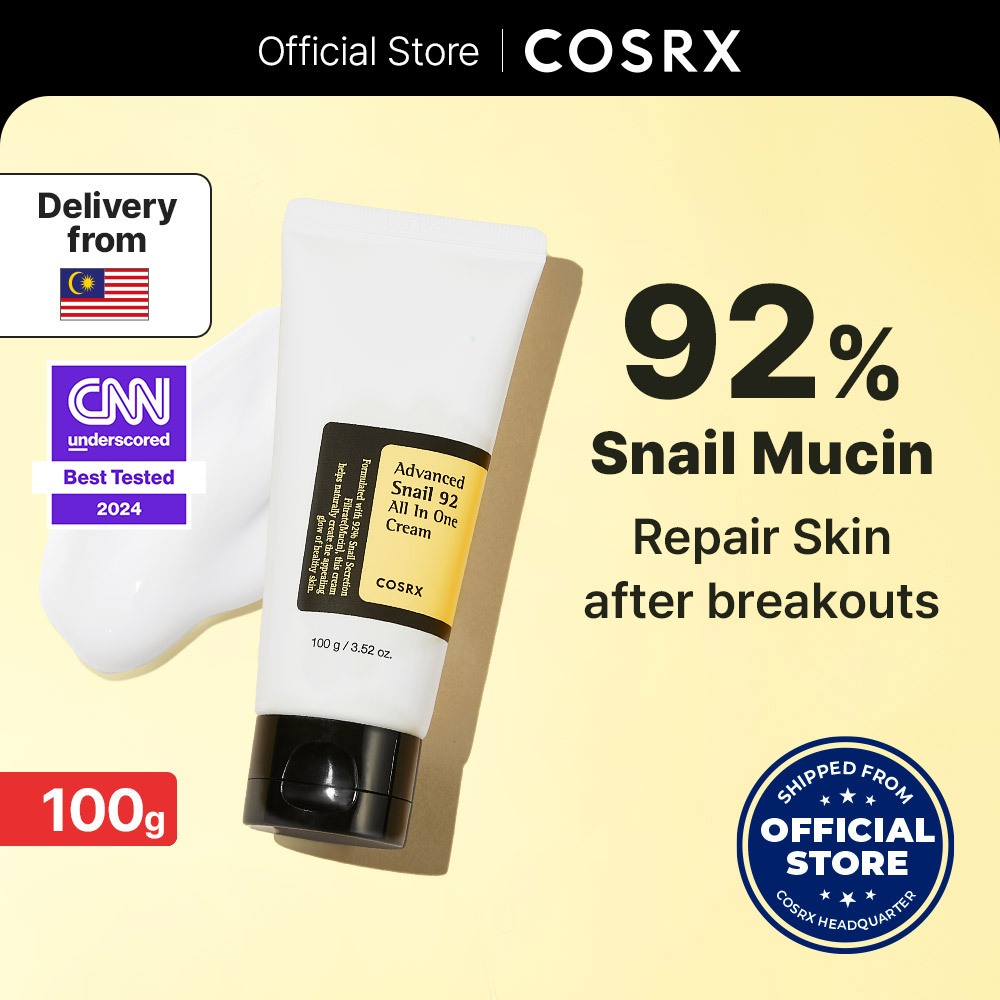 [COSRX OFFICIAL] [TUBE TYPE] Advanced Snail 92 All in one Cream 100g, Snail Secretion Filtrate 92%, Hyaluronic acid 1,000 ppm