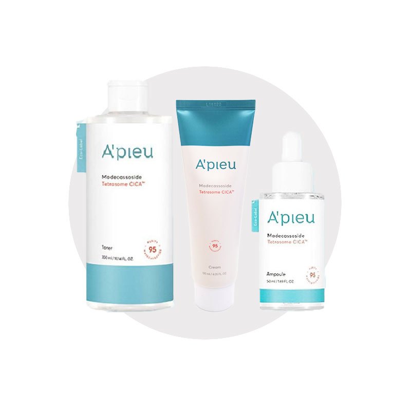 [A'pieu] Madecasoside Tetrasome Cica Toner / Ampoule / Cream
