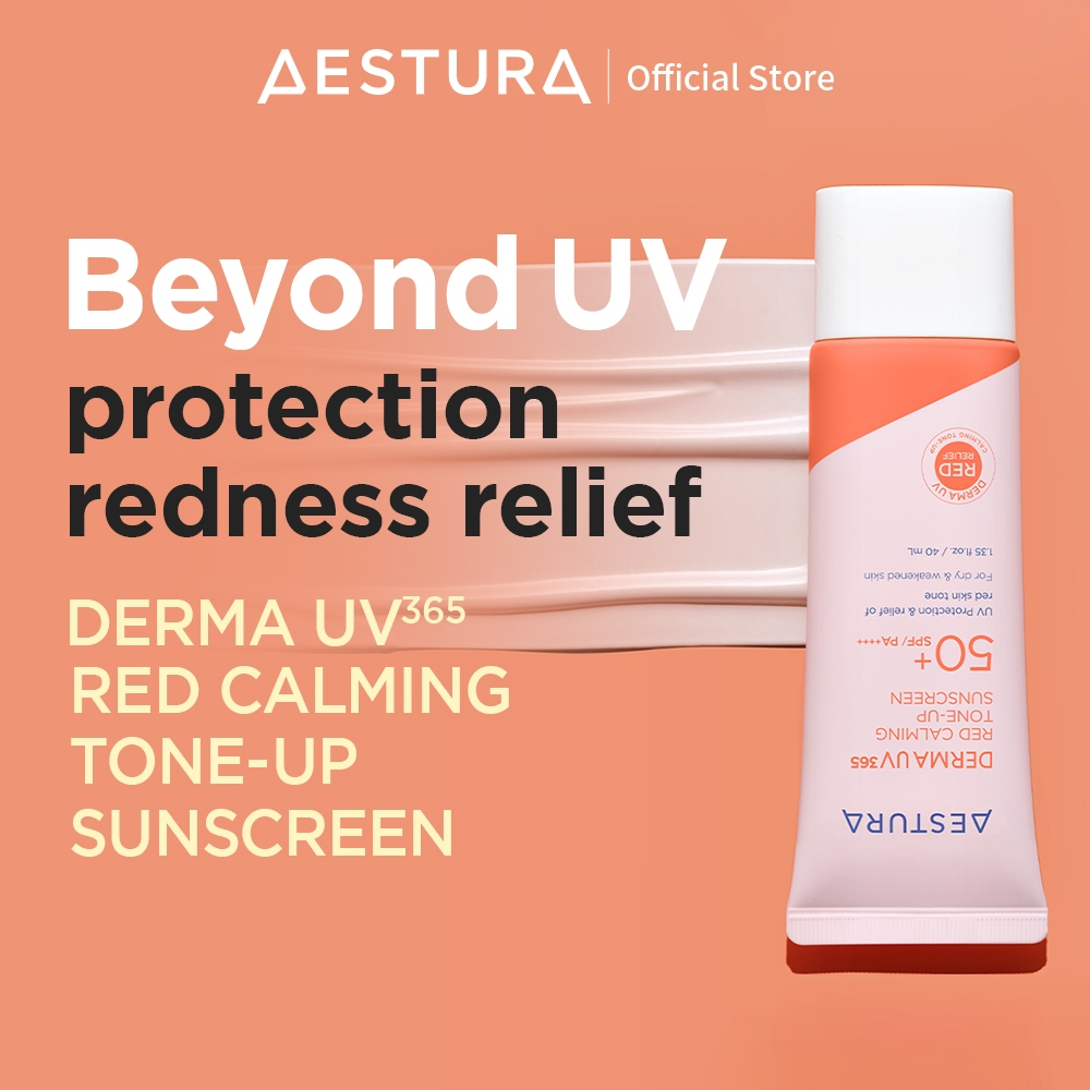 AESTURA DERMA UV365 RED CALMING TONE-UP SUNSCREEN /