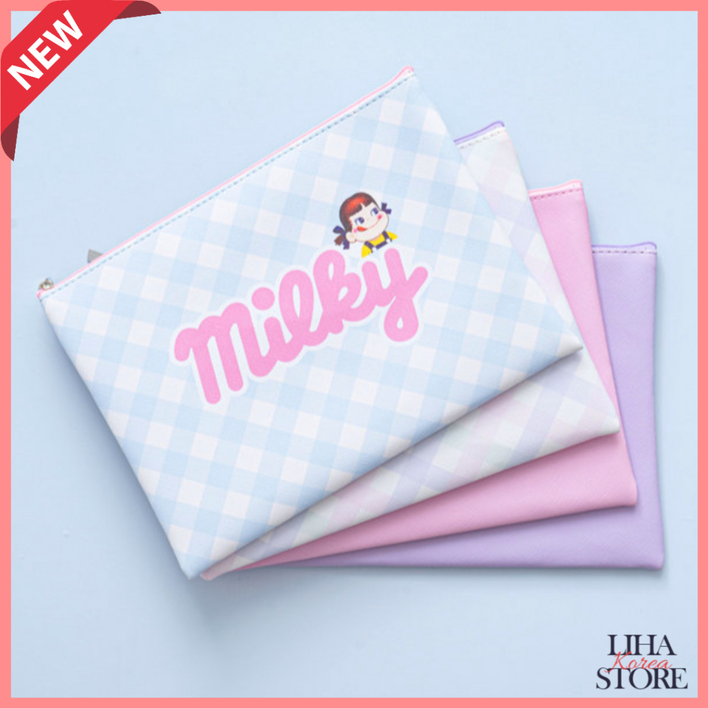 Fujiya PEKO Milky Pouch Makeup Pouch(L-Size)