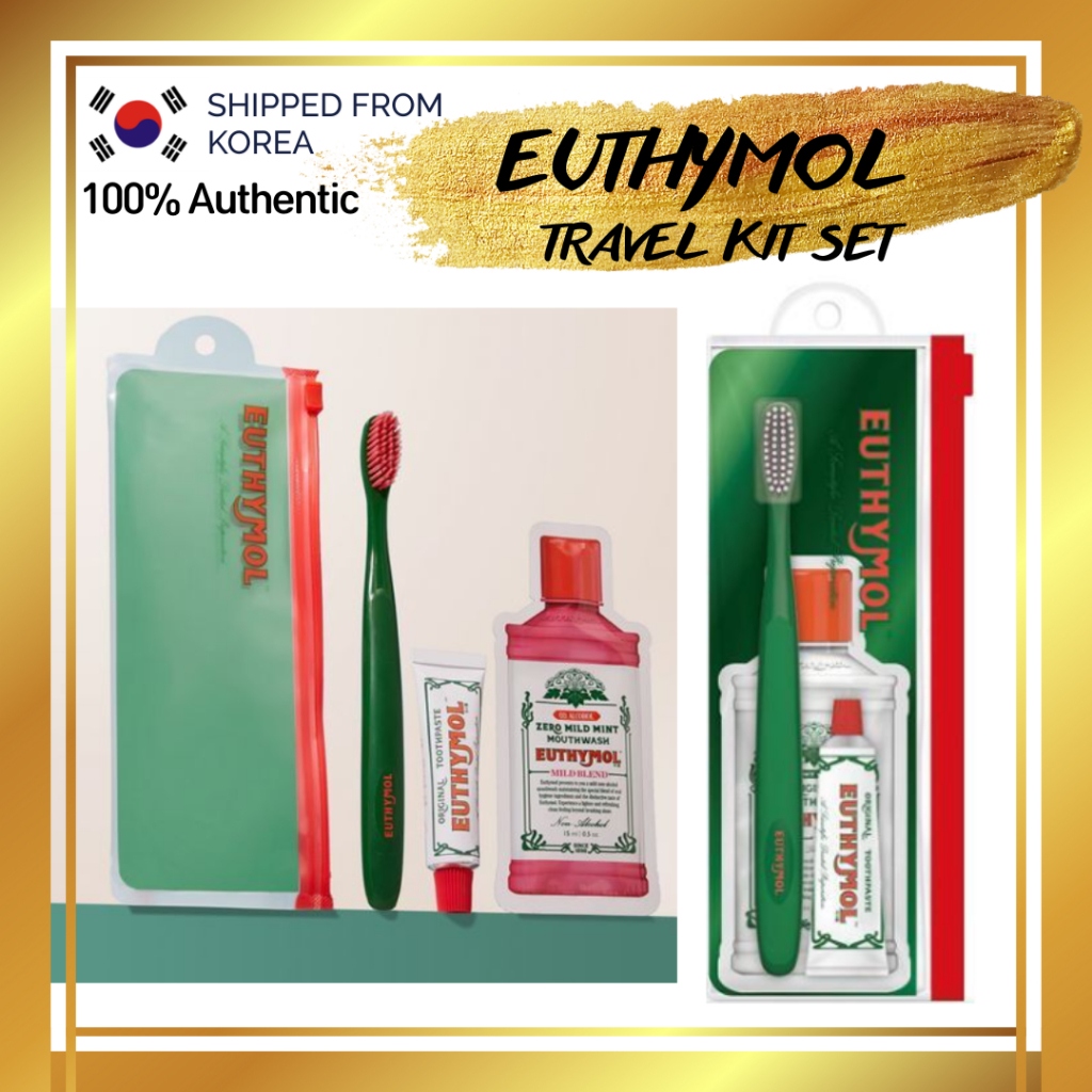 [EUTHYMOL] travel Set / Kit (Toothbrush + ToothPaste 20g + Gargle 15ml) Mini ToothPaste / KOREA