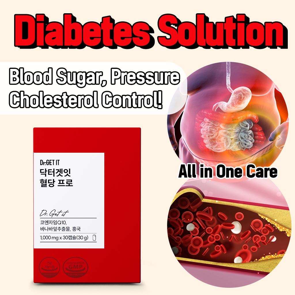 Dr. GET IT Blood Sugar Pro Ultimate triple action for blood sugar, blood pressure, & cholesterol management. Just one capsule a day for complete support 1box 30 capsule