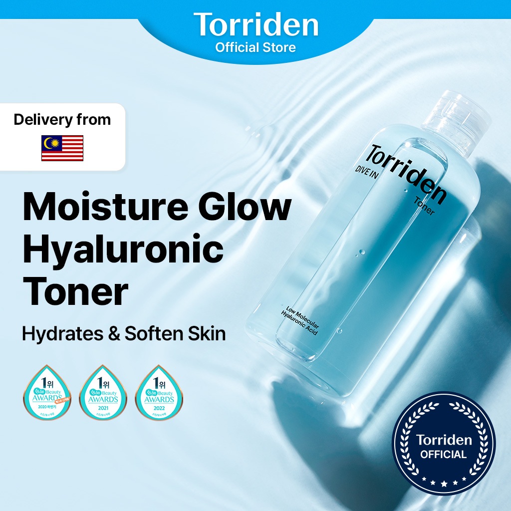 [Torriden Official] DIVE IN Low Molecular Hyaluronic Acid Toner, Low pH Facial Astringent for Hydrating, Exfoliating, Refreshing 300ml