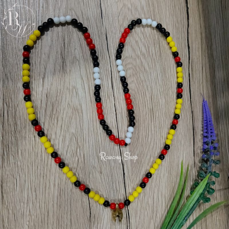 Sarawak Beaded Necklace Cooper Bell Rantai Loceng Manik Etnik Sarawak